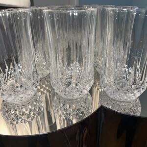 Cristal d'Arques Longchamp 5 3/8" Tumblers Set 8 Crystal Glass
